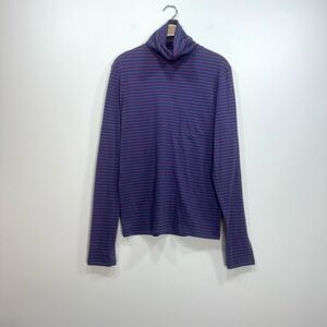 Band Of Outsiders Orange and Blue Turtleneck Shirt